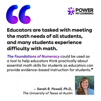 Foundations of Numeracy_Social Testimonial_Sarah Powell_1