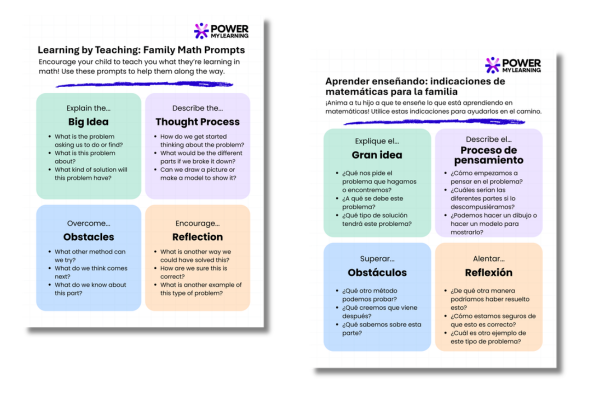 Toolkit - Learning by Teaching Family Math Prompts